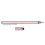 Stylet en alliage d'aluminium à 2 fonctions, rose, compact 6