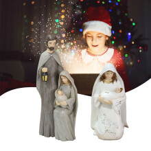 Ensemble de la Nativité en résine : Famille 8,4 5,4 19,2 cm 250 g