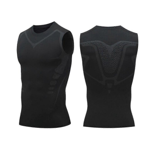 (XL, Grey) Guys Men's Chest Gynecomastia Compression Top,ionic Shaping Vest 1