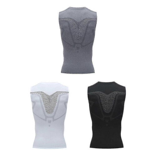 (XL, Grey) Guys Men's Chest Gynecomastia Compression Top,ionic Shaping Vest 2