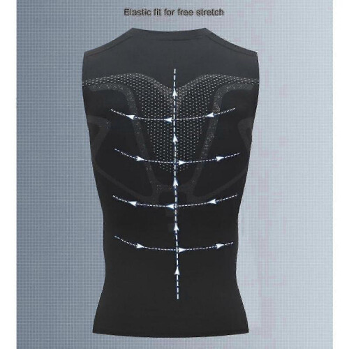 (2XL, White) Guys Men's Chest Gynecomastia Compression Top,ionic Shaping Vest 2