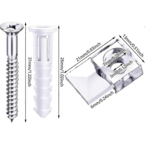 20 Pack Mirror Holder Clips Dlass Retainer Clips Kit Mirror Hanging Kit Mirror Hanging Hardware 2