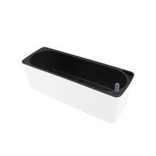 40cm Rectangular Self Watering Planter with Water Level Indicator Window for Indoor Plants and Herbs, Modern Garden Box
