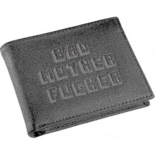 Officially Licensed Black/Red Embroidered Bad Mother Leather Wallet