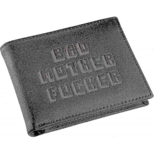 Officially Licensed Black/Red Embroidered Bad Mother Leather Wallet