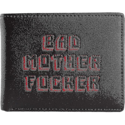 Officially Licensed Black/Red Embroidered Bad Mother Leather Wallet 1