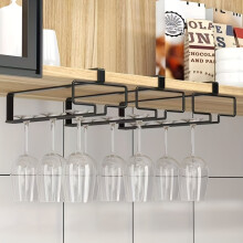 (Black, 3 Pcs) no need for punching red wine cup holder inverted cup storage rack glass cup inverted drip cup holder