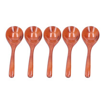 5pcs Wood Spoons Long Handle Wooden Ladle for