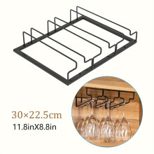 (3 Rows) Stemware Rack, Household Wall-mounted Wine Glasses Rack, Under Cabinet Stemware Rack,Kitchen Organizers And Storage