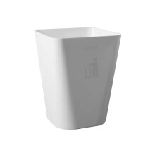Bathroom Trash Can, Square Plastic Waste Bin, No Lid, Large White Design for Home and Office Use