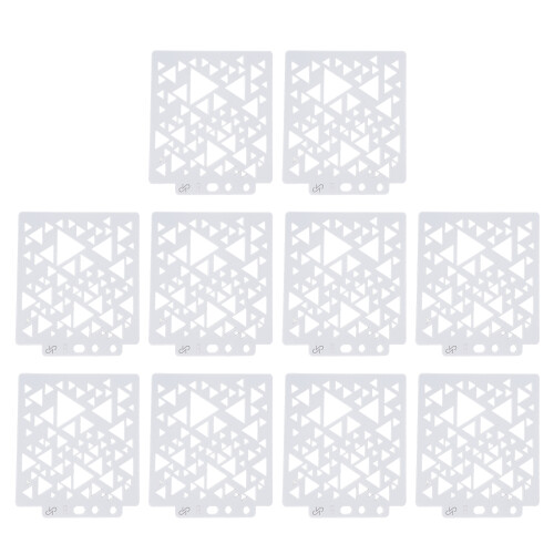 10 pezzi stencil riutilizzabile in PET vuoto 12,814cm lucido