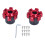 2 pezzi Sliders forcella in alluminio CNC rosso universale. 2