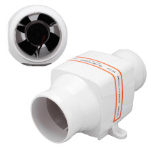 Ventilateur de cale en ligne 12 V 130 CFM, 3 po, ABS, 4 pales