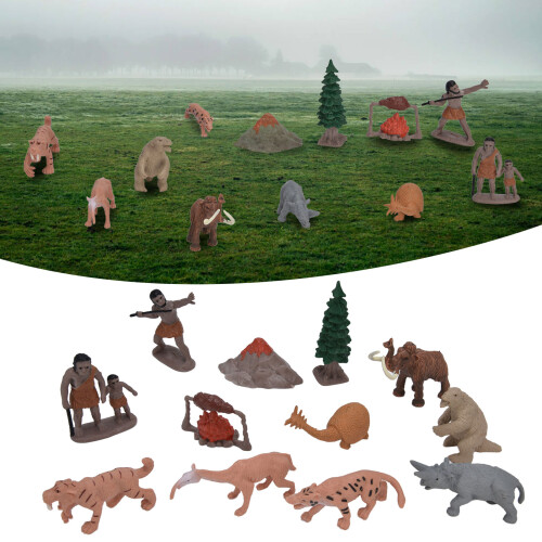 12 pezzi di figurine storiche in PVC - Preistoriche 2