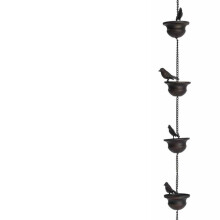 Regenkette Metal Rain Chain, Creative Gutter Downspout Decor, 1 Meter Length, Outdoor Water Feature