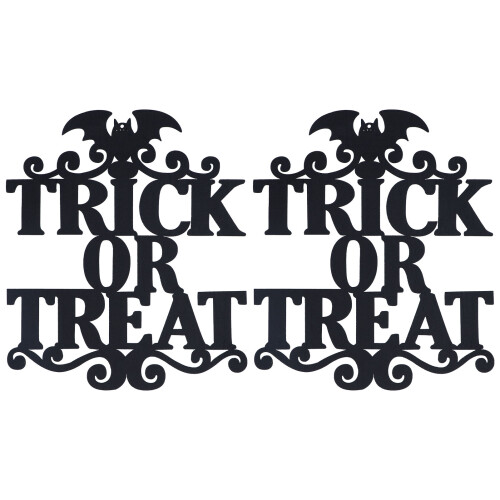 2Set Non Woven Fabric Halloween Hanging Sign Trick 1