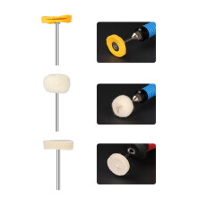 50pcs 3.0mm Wool Felt Cotton Polishing Pad & Wheel Kit for Rotary Tools