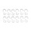12pcs Curtain Hook Stainless Steel Double Glide 1