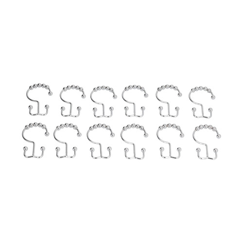 12pcs Curtain Hook Stainless Steel Double Glide 1