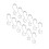 12pcs Curtain Hook Stainless Steel Double Glide 8