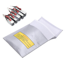 18x23cm RC Lipo Batterietasche feuerfest explosionsgeschützt Lipo-Schutzbeutel zum Aufladen und Lagern Silber