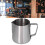 Stainless Steel Frothing Cup Pointed Spout Coffee 12