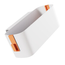 Portaoggetti appeso da comodino con 2 ganci, 35*12*9 bianco