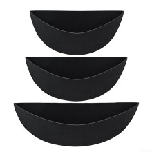 3 x Felt Plant Inserts for Hanging Baskets, Ideal for Growing Shallow Root Plants, Size 40.6 cm, Durable and Eco-Friendly