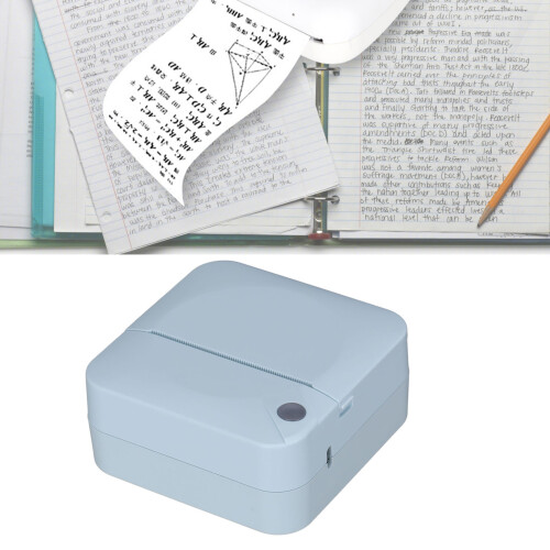 Mini Printer C17 200DPI Thermal Portable Label & Memo Printer Blue