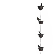Regenkette Metal Drainage Rain Chain, Gutter Downspout System, Rustic Style, 2 Meter Length, Durable Weatherproof Design
