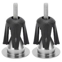 2 pezzi di tappi terminali in alluminio per manubrio 24 mm 16 mm argento