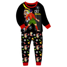 (Style B, 110cm) Kids Cr7 Pattern Longsleeved Trousers Pajama Set Fashion Clothing Sleepwear