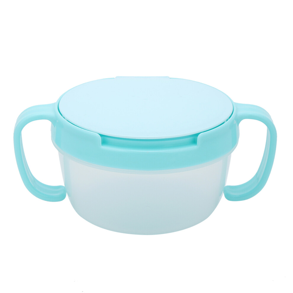 Bpa Free Dual Handle Spill Proof Food Bowl Snack Blue
