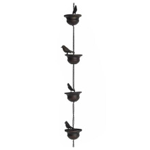 Regenkette for Dachrinne – Durable Rain Chain for Fallrohre, Outdoor Use, Metal Design, 2M Length