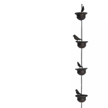 Rain Chain Hanging Chain for Gutter 1pcs Outdoor Hanging Weatherproof Metal Rainwater Drain Chain 2m