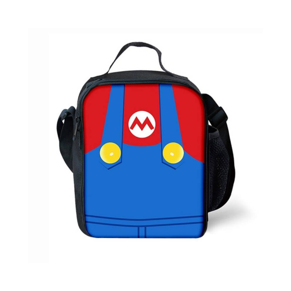 (Red)Bolsa De Almuerzo Super Mario Bolsas De Almacenamiento De Hombro Aisladas Bolso Ventiladores Regalos NiñOs-image