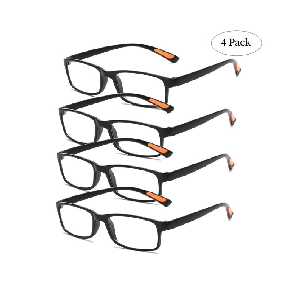 (Black, +2.50) X Slim 4 Reading Glasses Mens Womens Unisex Reader 10 15 20 25 35 30 40-image-OPC-PJQQC5D-NEW