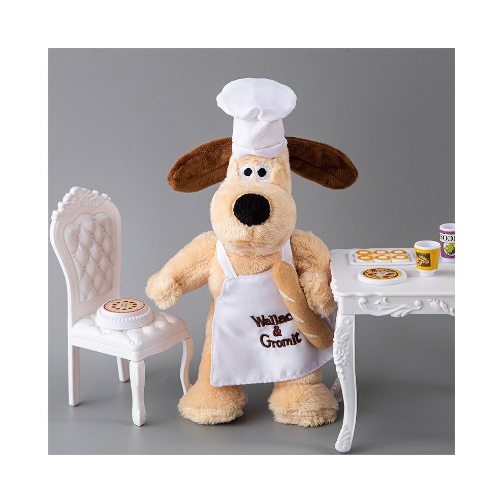 (Chef'S Dog, 25cm) Wallace Gromit And Pilot Chef Stuffed Plush Doll Bathrobe Bbc Pendant 1989
