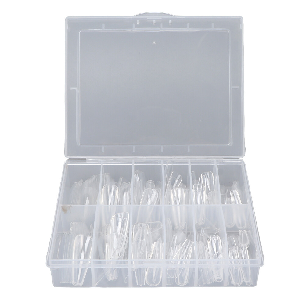 240pcs Artificial Ultra Thin Nail Tips Transparent