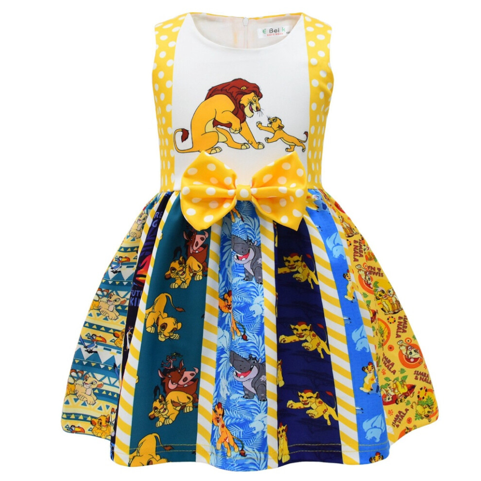 (100) King The Lion Simba Girls Cosplay Princess Dress Sleeveless Gift Halloween Party-image-OPC-PJQQFBF-NEW