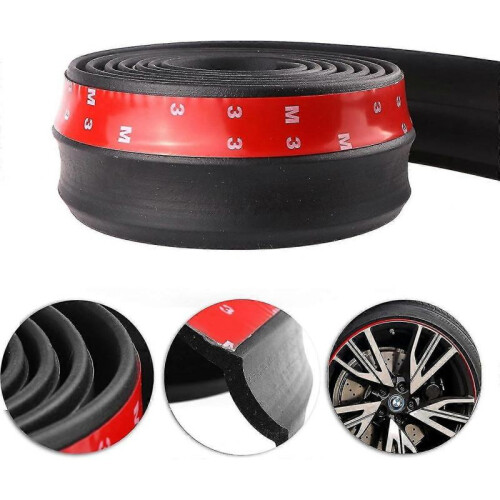 Universal Car Front Bumper Spoiler Rubber Sticker Lip Splitter Body Protector, 2.5m /8.2 Ft 1