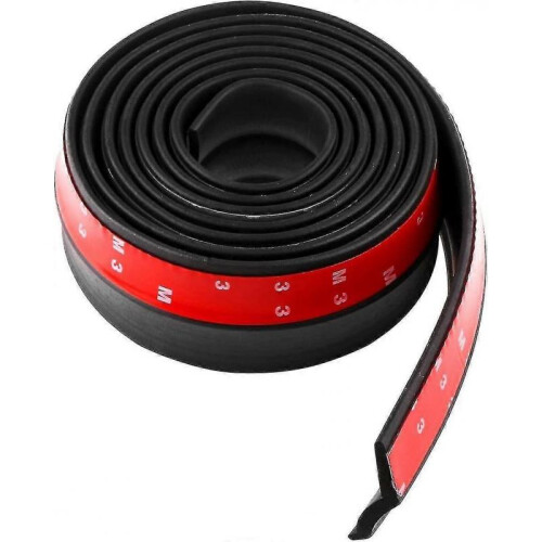 Universal Car Front Bumper Spoiler Rubber Sticker Lip Splitter Body Protector, 2.5m /8.2 Ft