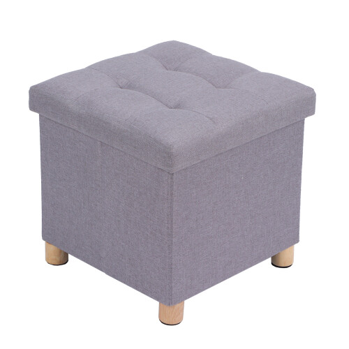 Folding Storage Square Foot Rest Stool with 4 2