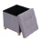 Folding Storage Square Foot Rest Stool with 4 5