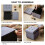 Folding Storage Square Foot Rest Stool with 4 15