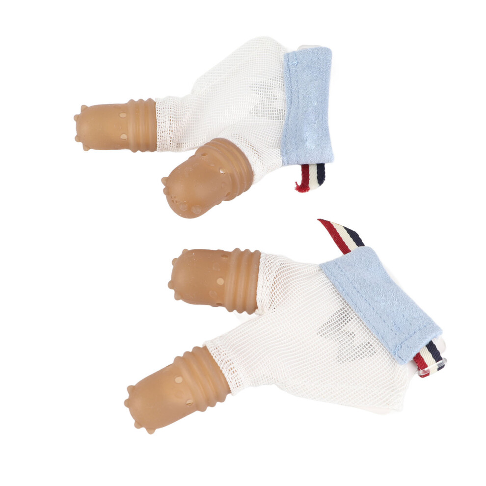 Blue 1 Pair Baby Thumb Sucking Stop Finger Guard
