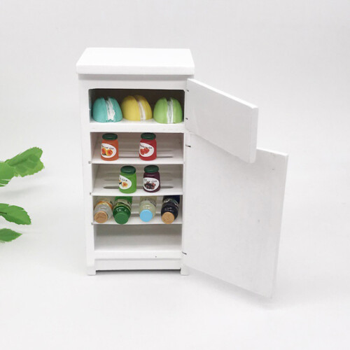 1:12 White Mini Refrigerator Excellent Furniture 2