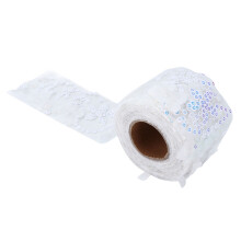 Little Flash Rouleau de tulle blanc pailleté 6cm x 10yd