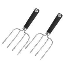 2pcs Meat Fork,poultry Roast Forks,roast Chicken Forks with Slip Resistant Grip,turkey Forks,for Bb