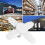 Foldable 38W LED Garage Light 3800LM 20x20cm Bright 6500K 11